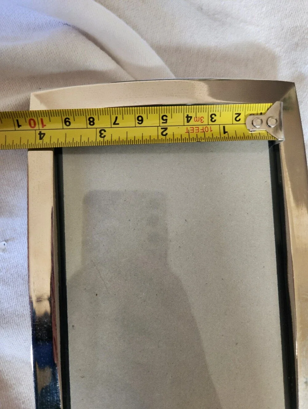 Crate & Barrel Eliza Shiny Silver Metal Picture Frame 4x6